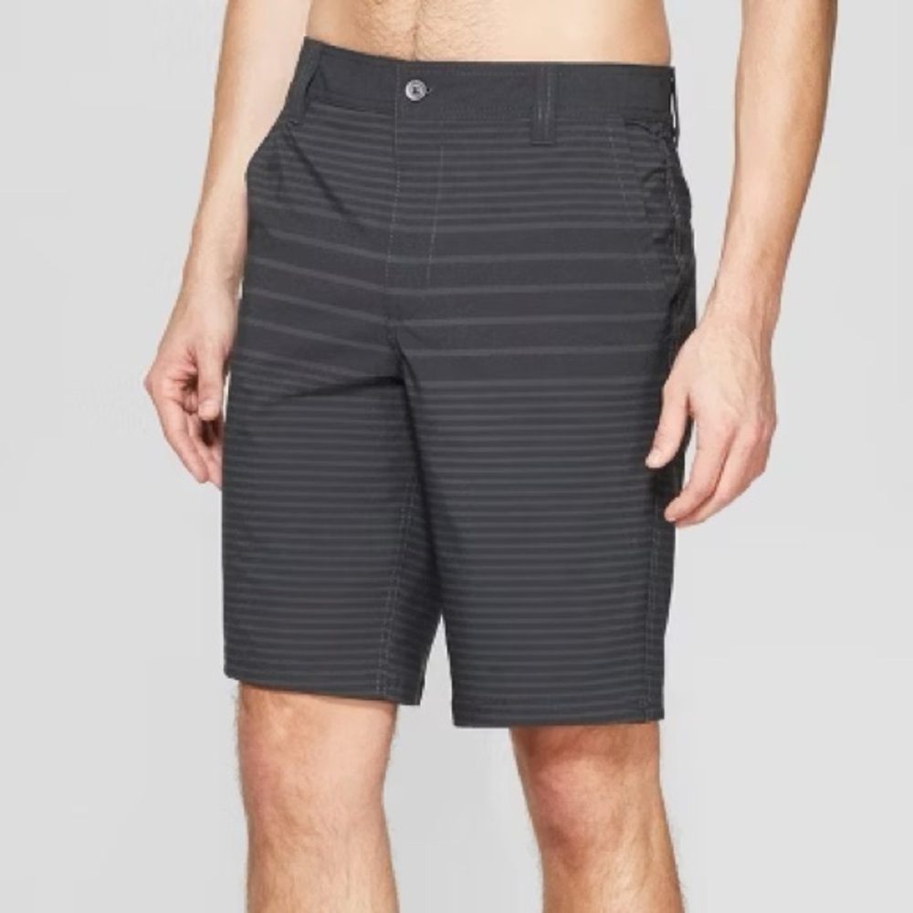 Goodfellow & Co Men’s Striped Hybrid‎ Swim Shorts Gray Size 32
